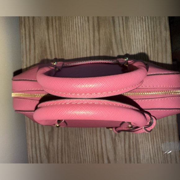 Michael Kors Pink Saffiano Leather Top Handle Bag with Charm - Picture 9 of 13